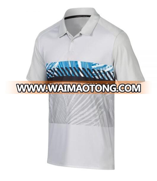 Men's summer fashion design golf polo shirt cotton print multi-color customized short-sleeved T-shirt