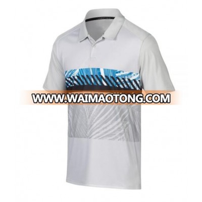 Men's summer fashion design golf polo shirt cotton print multi-color customized short-sleeved T-shirt