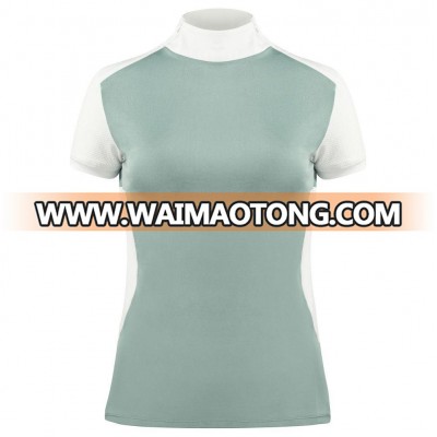 Equestrian Collections Mesh short sleeve competition show shirt classic design custom for ladies