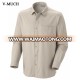 Custom logo collar shirt man workers cloth with pocket thin coat with buttons male