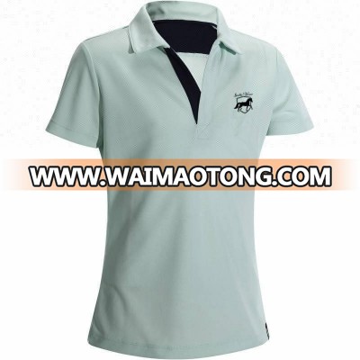 Personalize rider riding lightweight quickly dry fit Training Mesh youth girls Children's Horse Riding Polo Shirt custom made