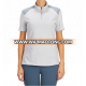 Women's quarter zip collar horse riding short sleeve POLO SHIRT Polyester Elastane with reflective logo printed