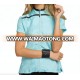 Women's summer fashion print design golf shirt high quality short sleeve zipper dry shirt