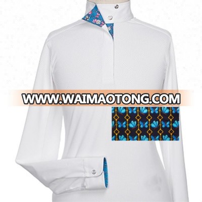 Women's long-sleeve equestrian printing Polo shirts high quality quick dry breathable equestrian shirts